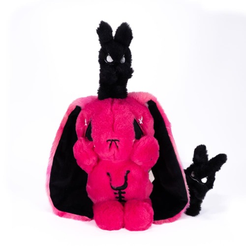 Plushie Dreadfuls - Anxiety Rabbit HOT PINK Limited Edition - Plush Stuffed Animal