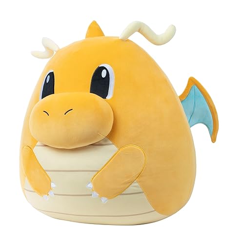 Squishmallows Original 20-Inch Dragonite Pokémon Plush - Jumbo Ultrasoft Official Jazwares Plush - Dragonite - 20-Inch