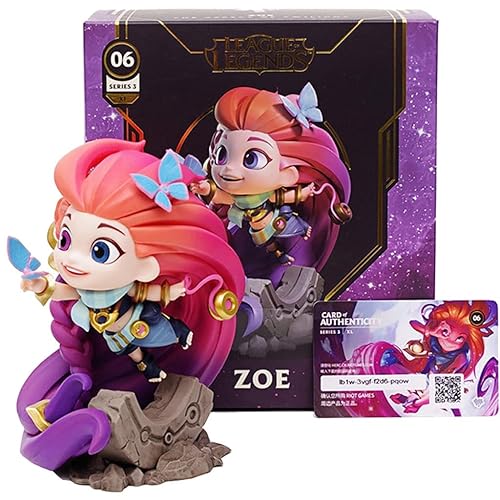 ROUQING for Leag𝐮e of Lege𝐧ds Figure Zoe, Delicate and Cute Statue for Leag𝐮e of Lege𝐧ds Merch Gift, Comes with Original Box and Verification Card
