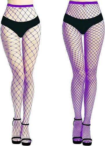 Amazon.com: MengPa Fishnet Stockings High Waisted Tights Pantyhose for Women 2Pcs (Purple-(L&XL Gride)) : Clothing, Shoes & Jewelry