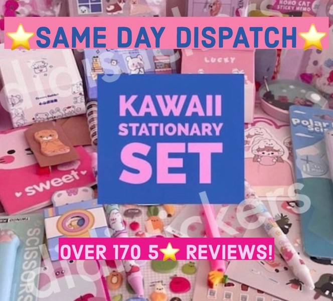 Kawaii Stationery set | craft Box | gift set |  Kawaii stationery |Cute Kawaii | Surprise bag |Kids Birthday gift | Stationery gift set