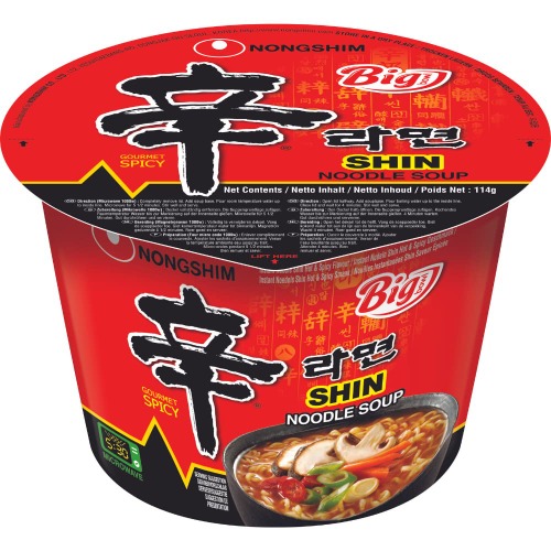 Nongshim Shin Ramyun Big Bowl 114g (Pack of 16)