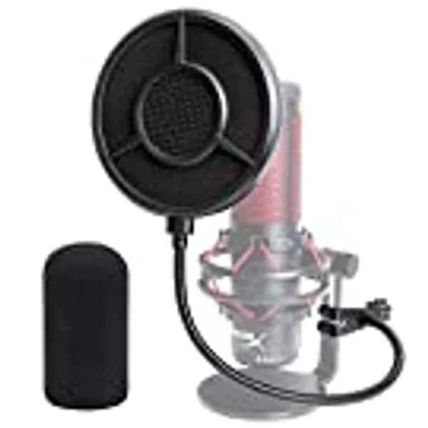 QuadCast S Pop Filter with Microphone Cover Foam - 5.5 Inch Diam 6 Layers Pop Filter for Microphone Windscreen, Pop Screen Compatible with Hyperx QuadCast S Microphone by YOUSHARES