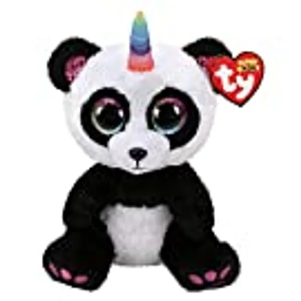 Ty UK Ltd 2005089 Paris Panda W/Horn - Boo Med Plush Animal, Multicolor, 24cm