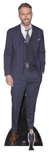 STAR CUTOUTS CS704 Celebrity Standee Ryan Reynolds Lifesize Cardboard Cutout Smart Casual Suit Cut Out 188cm Tall, 188 x 55 x 188 cm, Multi-Colour - 
