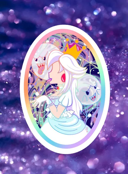 Boosette Stained Glass Holographic Vinyl Sticker