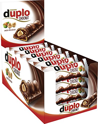 Ferrero duplo Chocnut – Mit drei ganzen Haselnüssen – 1 Packung mit je 24 Einzelriegeln (24 x 26 g)