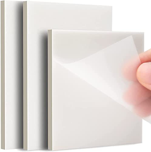 150 Blätter Transparente Haftnotizen, Wasserdichte Selbstklebendes Sticky Notes, Wiederbeschreibbare Notizzettel Tolles Büromaterial für Studenten und Mitarbeiter (50PK 7.5 * 7.5cm+100PK 9.5 * 7cm) - 50PK 7.5*7.5CM+100PK 9.5*7CM
