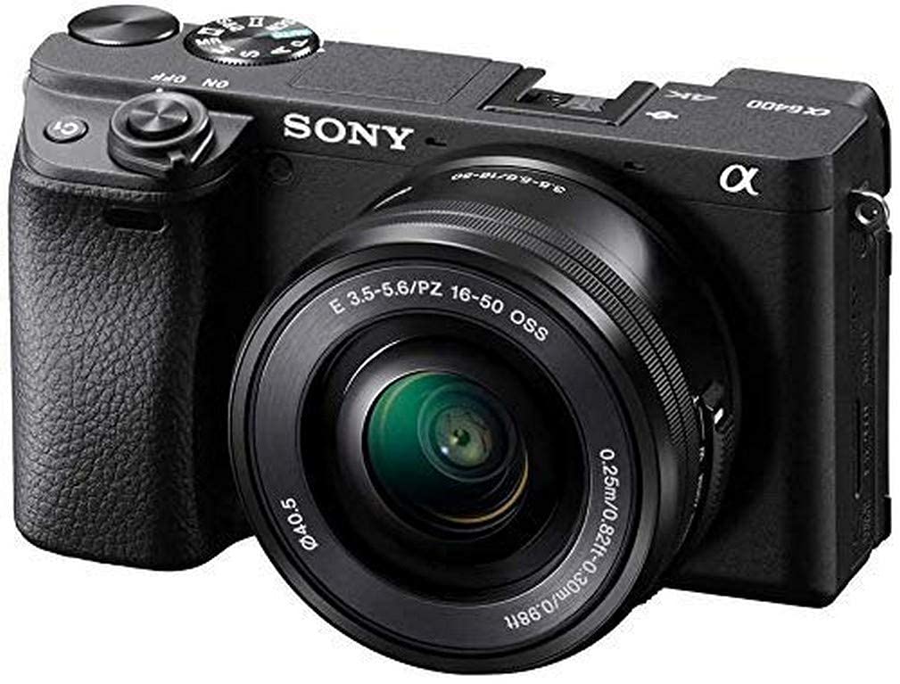 Sony Alpha 6400 E-Mount Systemkamera, Svart, 16-50 mm