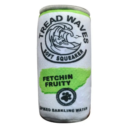 Mila - Interactive Squeaky Beer Can Dog Toy - Green