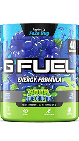 G Fuel Blue Chug Rug Tub (40 Servings) Elite Energy and Endurance Formula