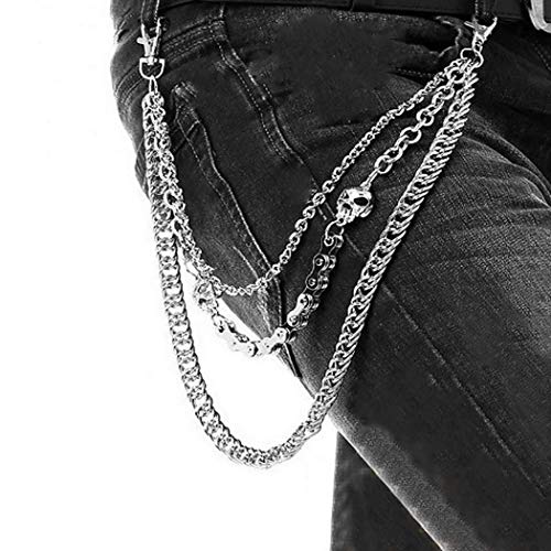 ZOYLINK Pants Chain Fashion Hip Hop Gothic Punk Trousers Chain Jean Wallet Chain for Men