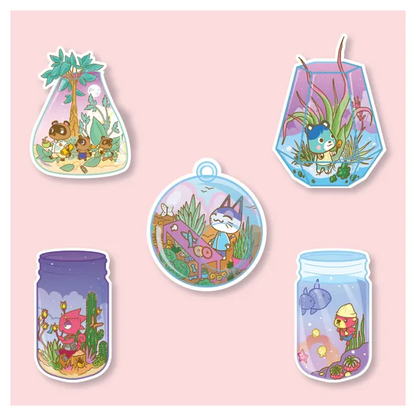 Animal Crossing Terrarium Stickers