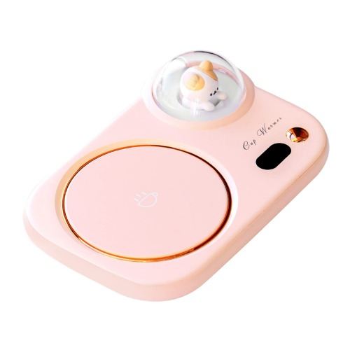 Smart Coffee Mug Warmer with Cute Cat Night Light