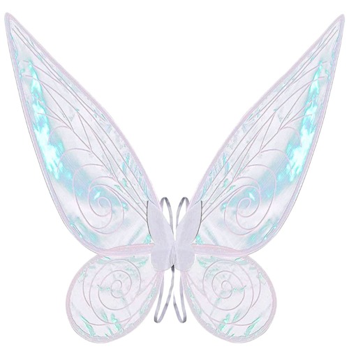 Fairy Wings Dress Up Sparkling Sheer Wings Butterfly Fairy Halloween Costume Angel Wings for Kids Girls Women