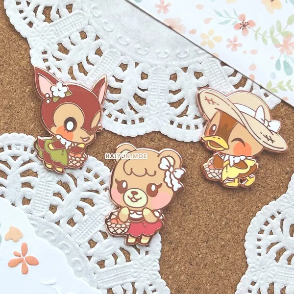 ACNH Cottagecore Hard Enamel Pins / Animal Crossing New Horizons