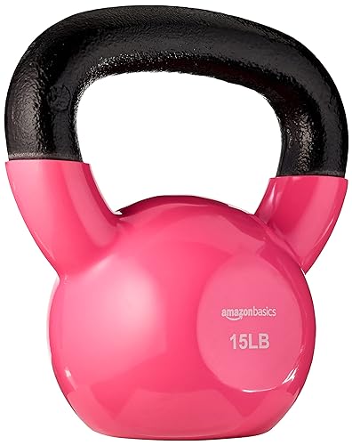 Amazon Basics Vinyl Kettlebell - 15 Pounds