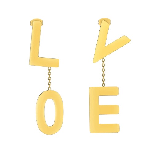 ERloveG B.Tiff Gold Love Earrings - Gold