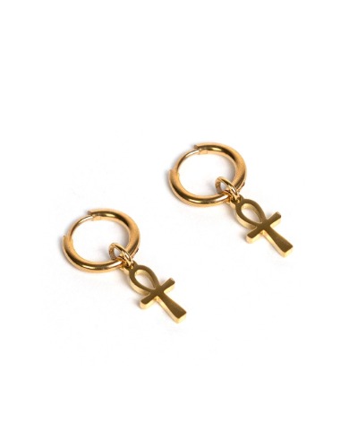 Ankh (Earrings) - Gold / Pair