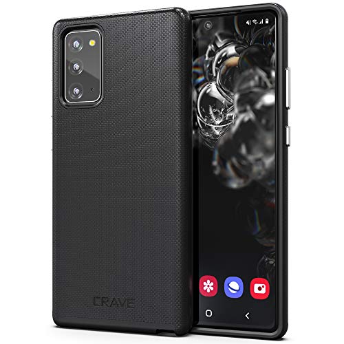 Crave Note 20 Case, Dual Guard Protection Series Case for Samsung Galaxy Note 20 - Black - Black