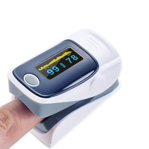 Fingertip Pulse Oximeter And Blood Oxygen Saturation Monitor With LED Display - GRAY