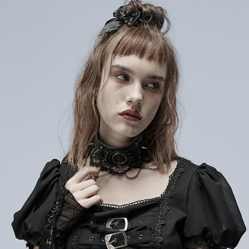 Gothic Chains Rivets Choker Necklace