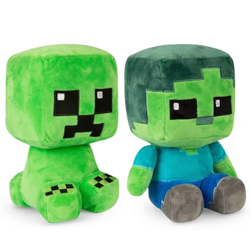 Minecraft Plush Toys Dolls, 20cm Minecraft Stuffed Plush doll Toy Kawaii Anime Plush Doll Cartoon Plush Toys Simulation Game Plushies Stuffed Doll Gift for Suitable for Boys Girls 2pcs - F