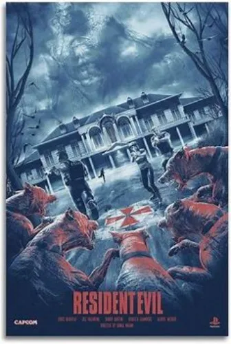 VZRSQZK Resident Evil Movie Poster Dangerous Poster Decorative Painting Canvas Wall Posters And Art Picture Print Modern Family Bedroom Decor Posters 16x24inch(40x60cm)