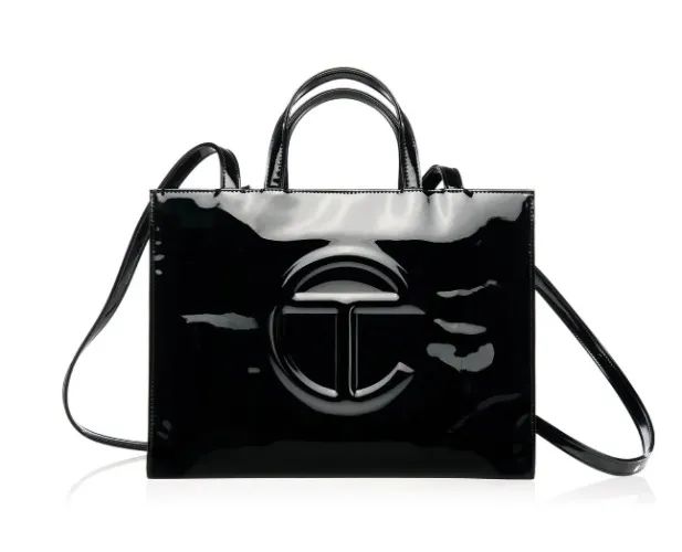 Medium Shopping Bag - Black Patent 
