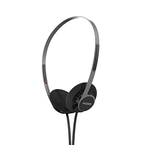 Koss KPH40 Utility On-Ear Headphones, Detachable Interchangeable Cord System, Retro Style, Ultra Lightweight Design (Stealth Black) - Stealth Black
