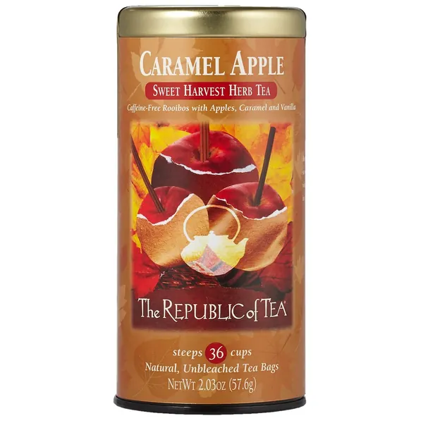 The Republic of Tea Carmel Apple Red Tea, 36-Count, Packaging may vary - Caramel Apple Red 36 Count (Pack of 1)
