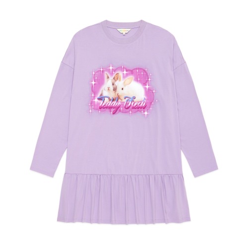 Bunny Euphoria Ruffle Dress | Lavender / S/M