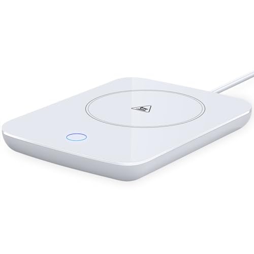 Misby Coffee Warmer for Desk Mug Warmer with Automatic Shut Off Coffee Cup Warmer Keep Coffee, Beverage, Milk, Tea and Hot Chocolate Warm (White) - White