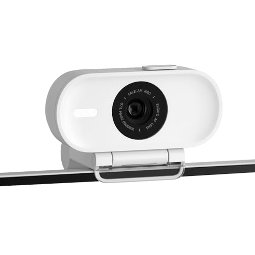 Elgato Facecam Neo – Full HD Webcam with Easy-Slide Privacy Shutter, Light Correction, For Video Calls, Streaming, Teams/Zoom/Slack/OBS/Twitch/Youtube, and more – USB-C/Plug & Play on PC/Laptop/Mac - Webcam - Facecam Neo