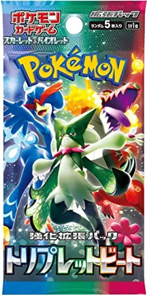 (1 Pack) Pokemon Card Game TCG Japanese Scarlet & Violet SV1a Triple Beat Booster (5 Cards Per Pack)
