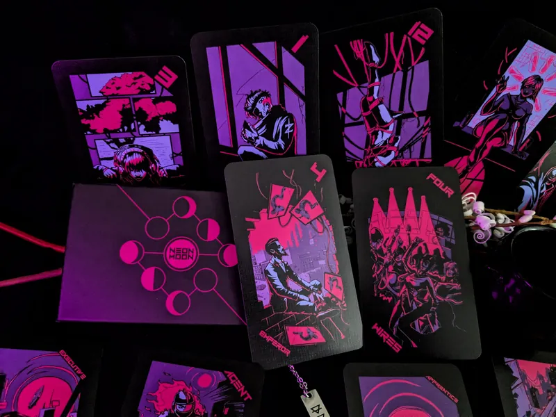 Neon Moon Tarot Deck - 6th Edition with Rigid Box and Guide Booklet