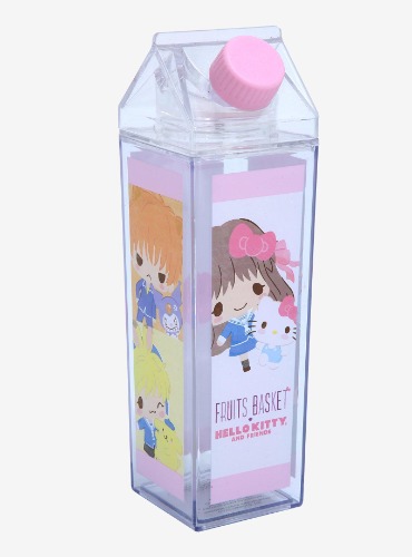Fruits Basket x Hello Kitty and Friends Panel Portraits Milk Carton Water Bottle