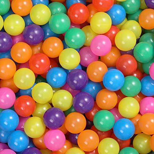 YUFUL Ball Pit Balls 1000pcs for Kids, Plastic Balls for Ball Pit, 2.2” Crush Proof Play Balls BPA Free Non-Toxic, 7 Kinds of Bright Color Ocean Balls Include a Net Bag - 1000 balls