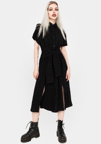 Hattie Shirt Sleeve Tie Waist Shirt Dress | US 2