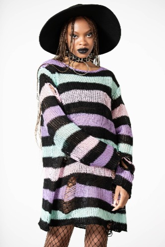 Pastel Punk Knit Sweater | M / Multi / 100% Acrylic