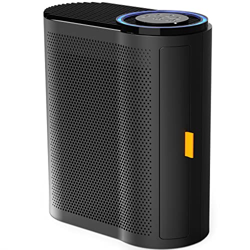 AROEVE Air Purifiers for Large Room Up to 1095 Sq Ft Coverage with Air Quality Sensors H13 True HEPA Filter with Auto Function for Home, Bedroom, MK04- Black - Black