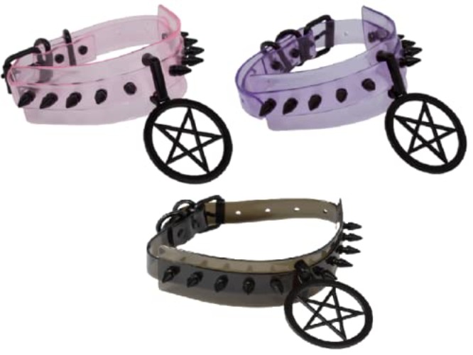 Killstar I-C Magic Spiked Pentagram Witchy Pastel Gothic Punk Choker - Lilac