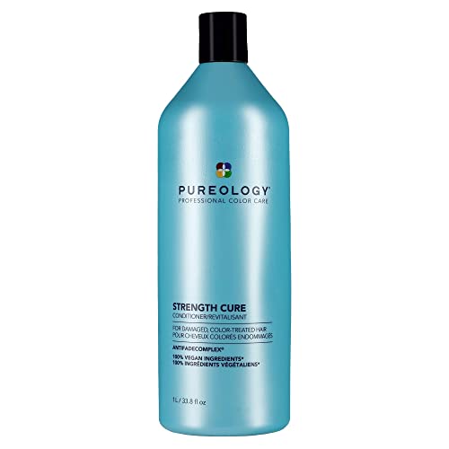 Pureology Strength Cure Conditioner | For Damaged, Color-Treated Hair | Softens & Strengthens Hair | Sulfate Free | Vegan - 33.81 Fl Oz (Pack of 1)