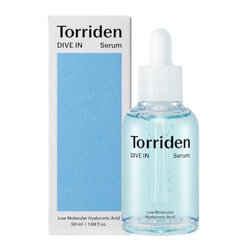 Torriden DIVE-IN Low-Molecular Hyaluronic Acid Serum, 1.69 fl oz | Fragrance-free Face Serum for Dry, Dehydrated, Oily Skin | Vegan, Clean, Cruelty-Free Korean Skin Care - Pack of 1