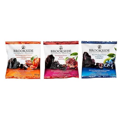 Brookside Dark Chocolate Covered Fruit (40 Count Variety Pack)z, 0.7 ounces