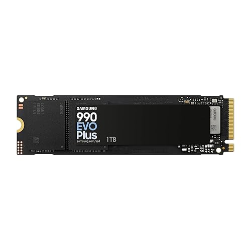 Samsung 990 EVO Plus - 1TB PCIe Gen4. X4 / Gen5. X2 NVMe 2.0 - M.2 Internal SSD, Speed Up to 7,150MB/s, Upgrade Storage for PC/Laptops, HMB Technology and Intelligent Turbowrite (MZ-V9S1T0B/AM) - 1TB