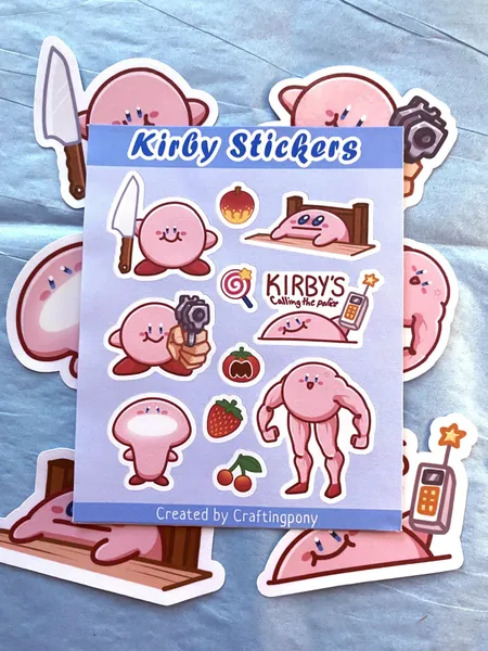 Kirby Sticker Sheet (memes)