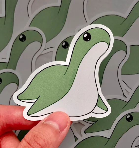 Nessie Sticker | Matte Water-Resistant Sticker | Gaming | Lochness Monster | Cryptid