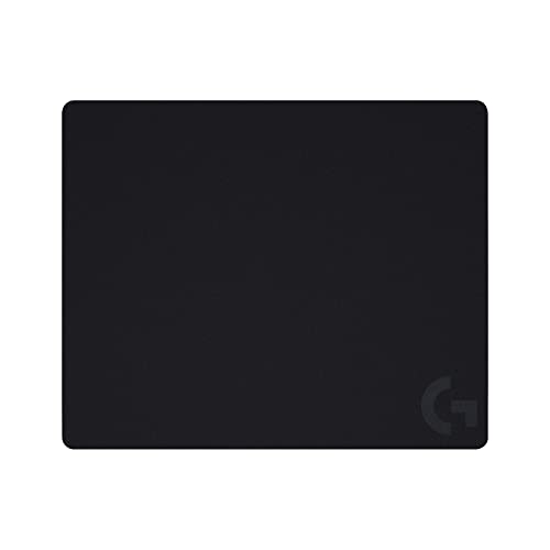 Logitech G440 Hard Gaming Mouse Pad, Optimized for Gaming Sensors, Moderate Surface Friction, Non-Slip Mouse Mat - Black - Black - M - Hard - Standard