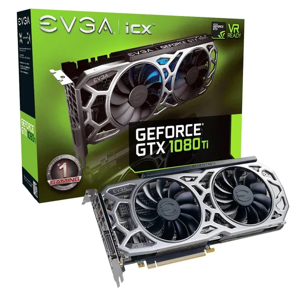 EVGA GeForce GTX 1080 Ti Gaming 11GB GDDR5X iCX Technology - 9 Thermal Sensors & RGB LED G/P/M Graphic Cards (11G-P4-6591-KR)